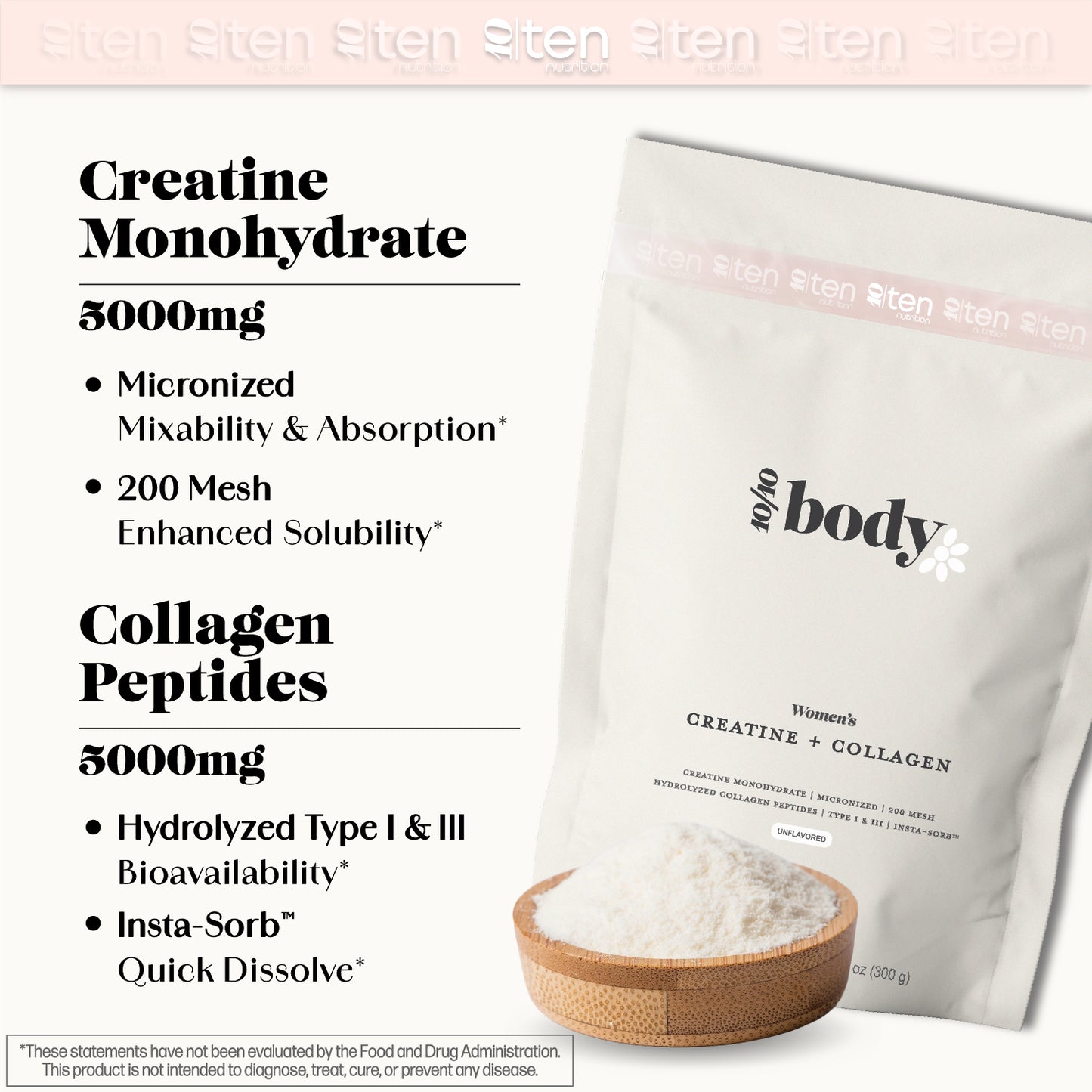 10/10 Body | Creatine + Collagen
